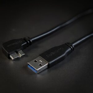 StarTech USB 3.0 A to Micro-B Cable – Position Devices with Less Clutter – 6ft/0.3m