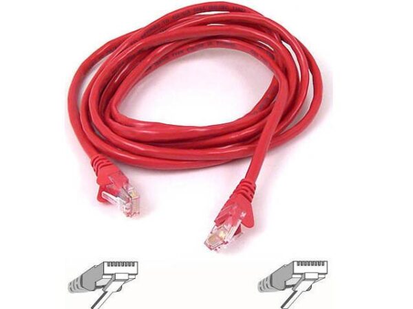 Belkin International Inc 20ft Cat6 Snagless Patch Cable, Utp, Red Pvc Jacket, 23awg, 50 Micron, Gold Plat